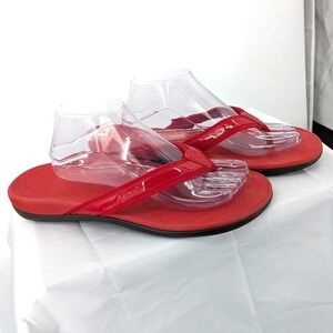 Vionic Tide II Flip Flops Red Orthotic Sandals Comfort Thong Size‎ 12